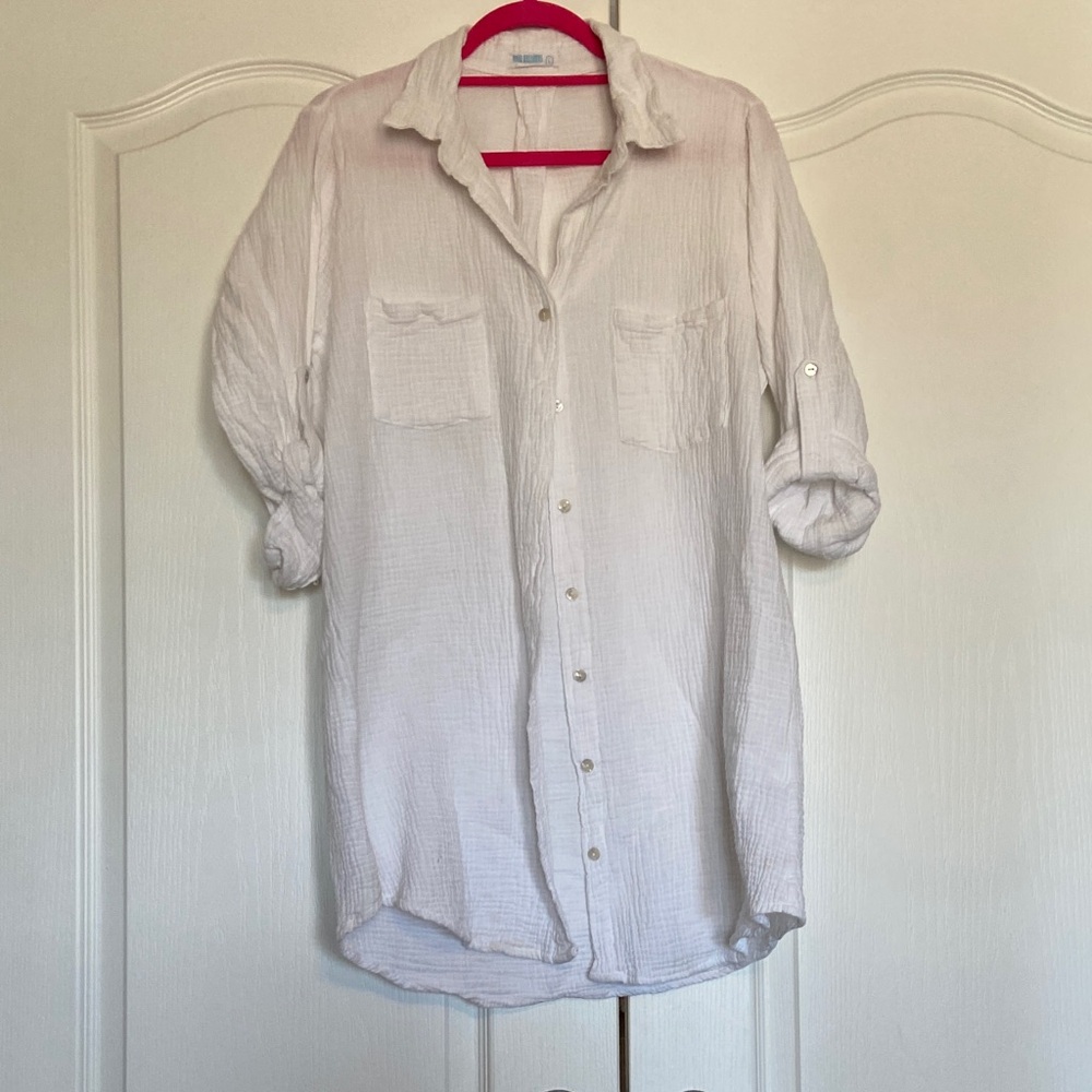Dreamers Cream Casual Button Down Shirt